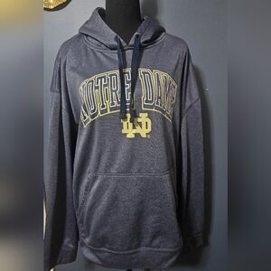 University of Notre Dame Logo Hoodie Heathered Blue size XL